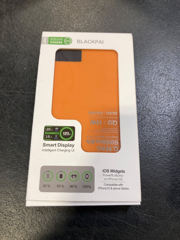 Photo 1 of BLACKPAI Magnetic Power Bank with iWatch Charger, Ultra-Slim 5000mAh Qi2 15W Wireless Mag-Safe Battery Pack with LCD Display, PD 20W Fast Portable Charger for iPhone Air/17/16/15/14 Series/Apple Watch