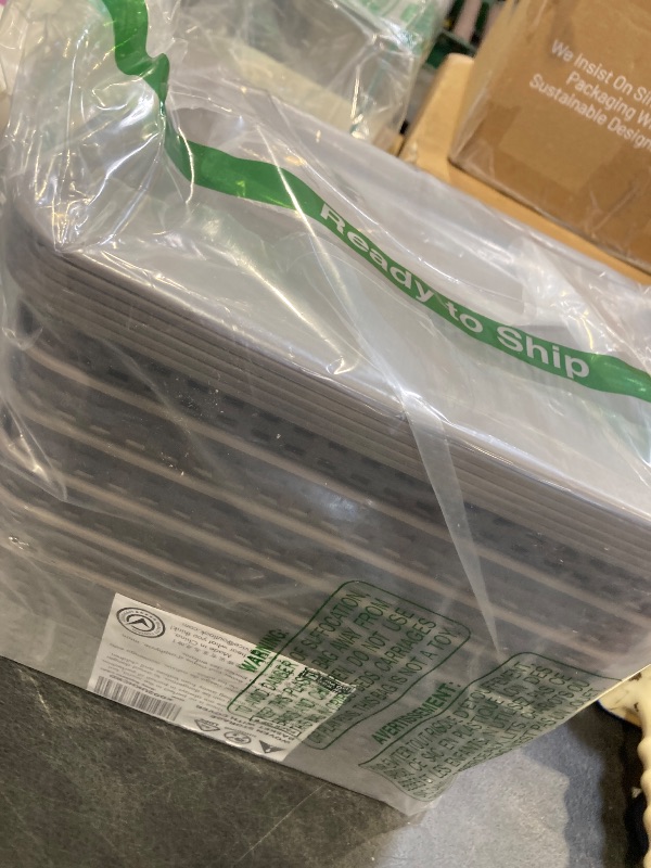 Photo 1 of AREYZIN Plastic Storage Baskets Bins With Lid Organizing Container Lidded Knit Storage Organizer Bins for Shelves Drawers Desktop Closet Playroom Classroom Office, 6 Pack