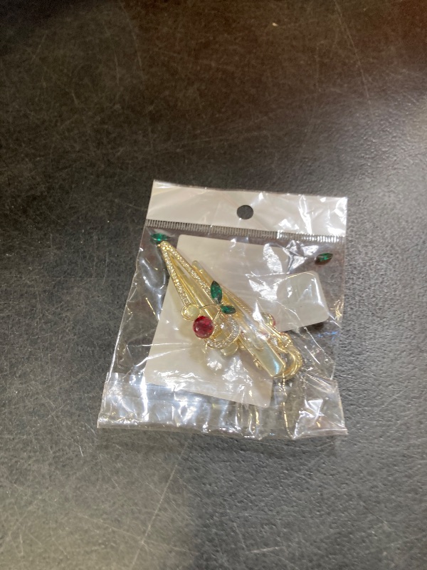 Photo 1 of 2pcs Hair Clips Rhinestone Cherry Fruit Hair Barrettes Duckbill Clip Hairpins for Women Girls