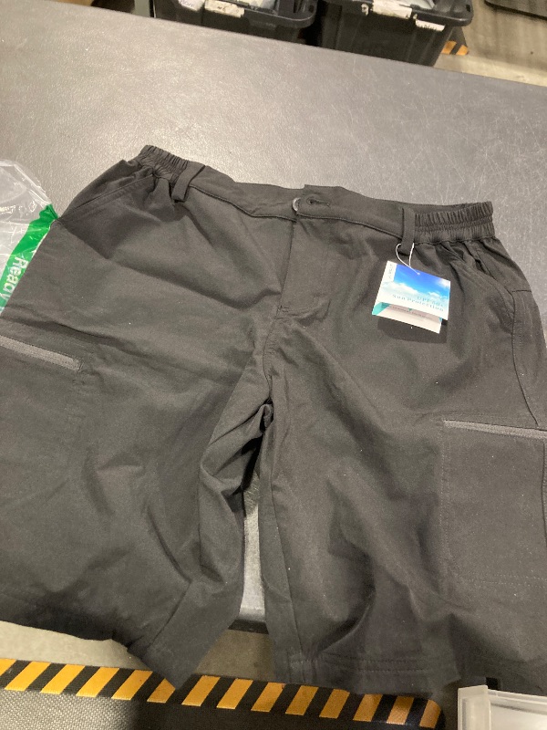 Photo 1 of Mens Hiking Cargo Shorts Quick-Dry Outdoor Athletic Short Travel Fishing Golf Tactical Short for Men with Multipocket L