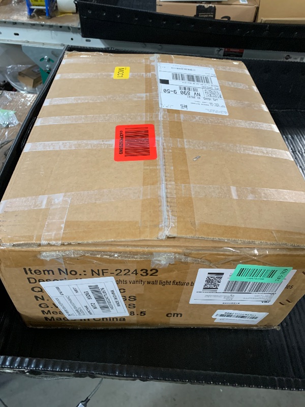 Photo 1 of ***MISSING LIGHT ROD*** A1A9 4-Light Bathroom Light Fixtures, Nickel Modern Vanity Lights Over Mirror, Bathroom Wall Sconces with Clear Glass Shade for Living Room Bedroom Hallway Cabinet Porch