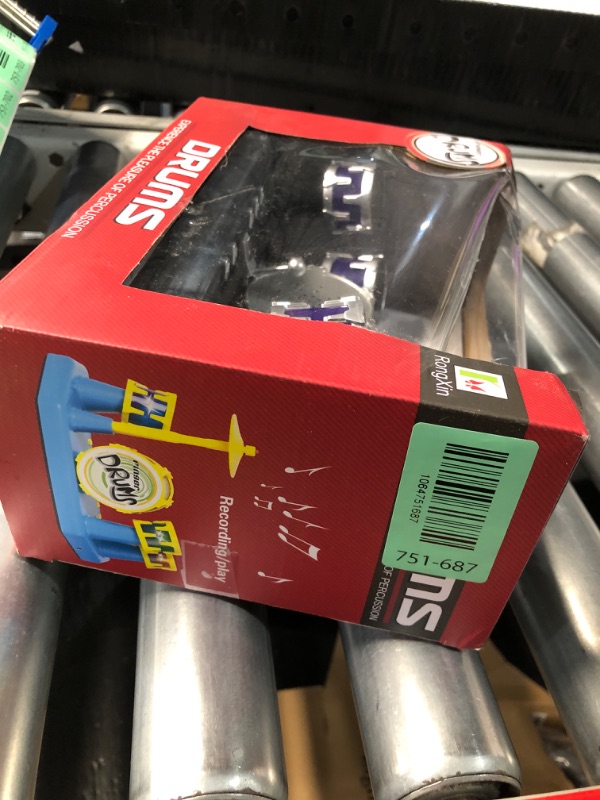 Photo 1 of *** may need to replace batteries may have functionality problem**  Finger Drum Set Electronic Mini Desktop Small Novelty Toy Desk Instrument Game with Sounds and Lights for Kids, Adults