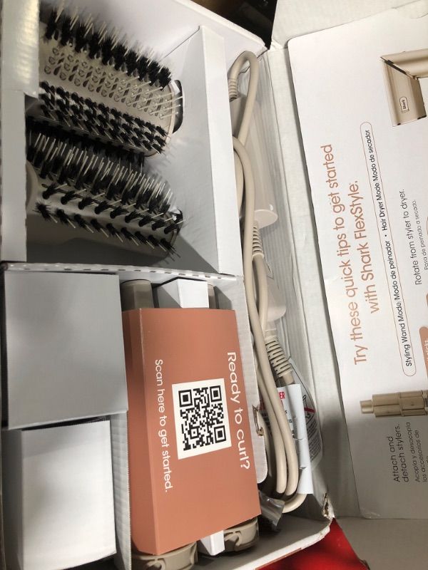 Photo 1 of ***MISSING PARTS***
Shark FlexStyle Air Styling & Drying System, Powerful Hair Dryer Brush & Multi-Styler with Auto-Wrap Curlers, Paddle Brush, Oval Brush, Concentrator Attachment, Stone, HD430