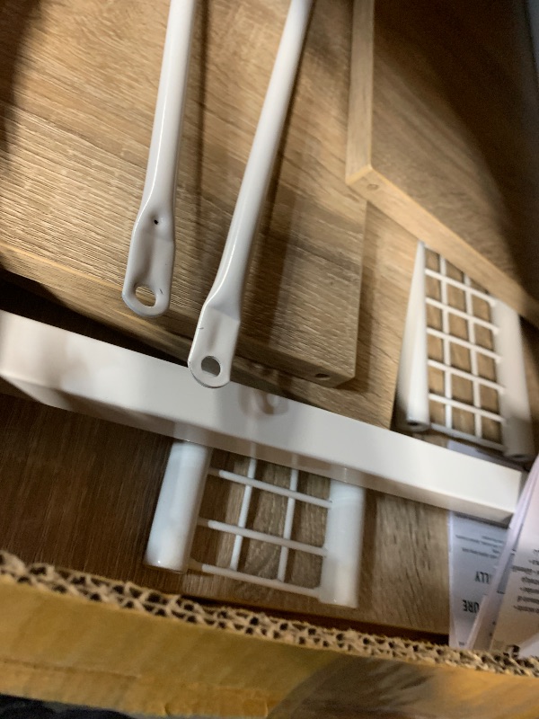 Photo 1 of ***MISSING PARTS***
Amazon Basics Ladder Bookshelf Organizer, 5-Tier, Solid Rubberwood Frame, Walnut Finish, 14" D x 24.8" W x 70.1" H