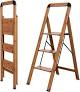 Photo 1 of ***FACTORY SEALED*** Step Ladders 3-Step Woodgrain Finish Aluminum Folding Step Stool Wide Pedal,Anti-Slip Portable Sturdy for Home & Kitchen Office 330 lbs