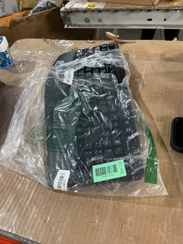 Photo 1 of ***MISSING MOUSE*** Wireless Keyboard and Mouse Combo,2.4G Full Size Wave Keys Ergonomic Keyboard with Wrist Rest for Natural Typing, 3 DPI Adjustable Ergonomic Silent Mouse for Computer/Laptop/Windows/Mac (Black)