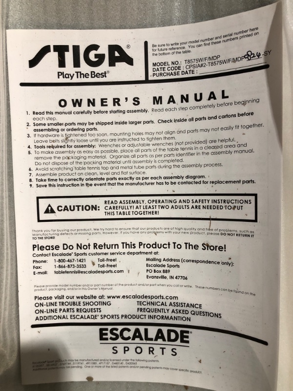 Photo 1 of ***FACTORY SEALED*** STIGA XTR Professional Outdoor Table Tennis Tables – All Weather Aluminum Waterproof Outdoor or Indoor Design with Net & Post - 10 Minute Easy Assembly Ping Pong Table with Compact Storage