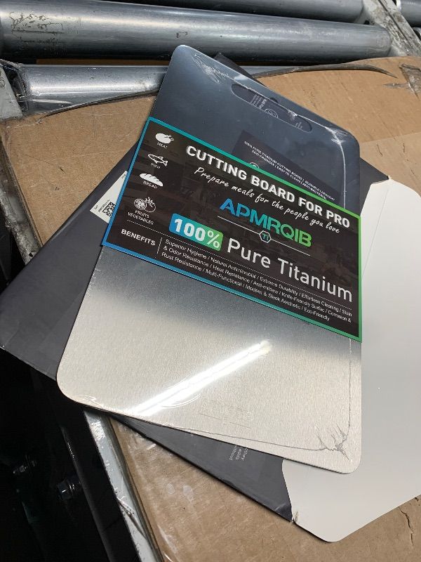 Photo 1 of ***FACTORY SEALED***APMRQIB Titanium Cutting Boards for Kitchen, 100% Pure Titanium Cutting Boards Double Sided Non Toxic Cutting Board, Hygiene Durable Dishwasher Safe 13”× 8”(M)