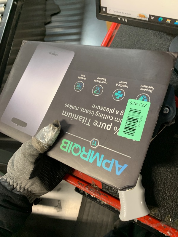 Photo 1 of ***FACTORY SEALED***APMRQIB Titanium Cutting Boards for Kitchen, 100% Pure Titanium Cutting Boards Double Sided Non Toxic Cutting Board, Hygiene Durable Dishwasher Safe 13”× 8”(M)