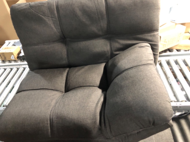 Photo 1 of ***Missing Feet***
Amazon Basics Futon Sofa Bed, Convertible Memory Foam Sofa Couch Modern Loveseat Sleeper for Small Compact Living Room,Office,Apartment,Dark Grey Linen Fabric
