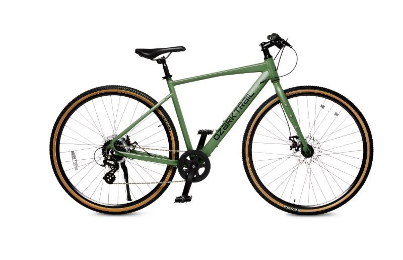 Photo 1 of ***FACTORY SEALED*******OPENED FOR INSPECTION***Ozark Trail 700C G.1 Explorer Flat Bar Gravel Bike, Small Frame, Fits Riders 5'1" - 5'5", Green, Adult, Unisex, Online Only
