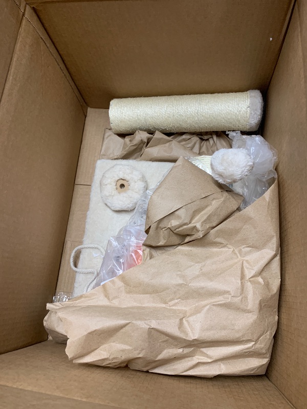 Photo 1 of ***MISSING PARTS***
MECOOL Cat Scratching Post Premium Basics Kitten Scratcher Sisal Scratch Posts with Hanging Ball 22in for Kittens or Smaller Cats (22 inches for Kitten, Beige)