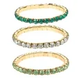 Photo 1 of ***FACTORY SEALED*** Way to Celebrate St. Patrick's Day Green Rhinestone Bracelets, 3 Pieces (4 count) 