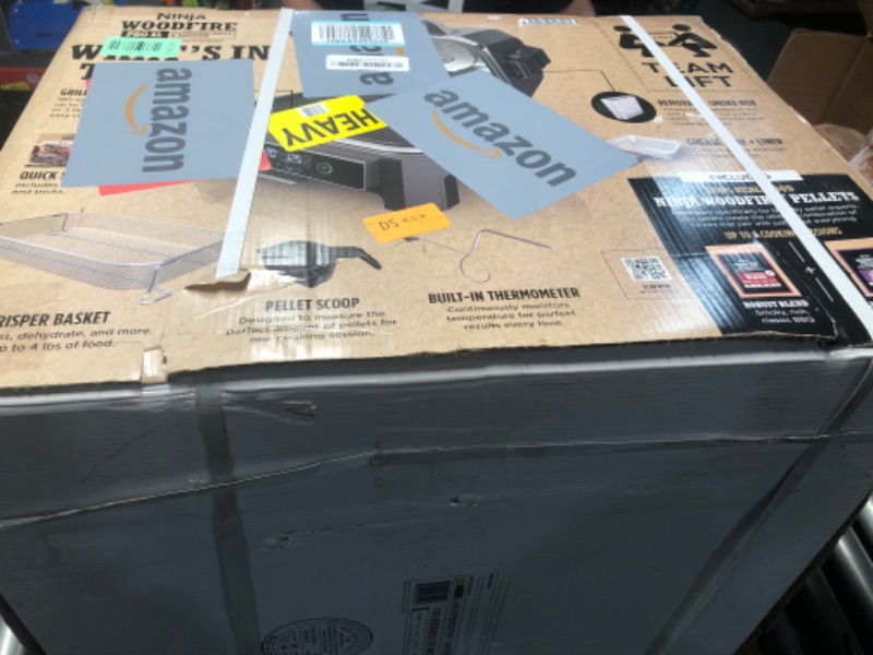 View 2 of ***FACTORY SEALED*** Ninja | Grill & Smoker | Outdoor Woodfire Pro XL | 4 in 1 Grill, BBQ Smoker, Air Fryer & Bake | Portable | Includes Built in Thermometer & 2 Woodfire Pellet Packs | Dark Grey | OG850