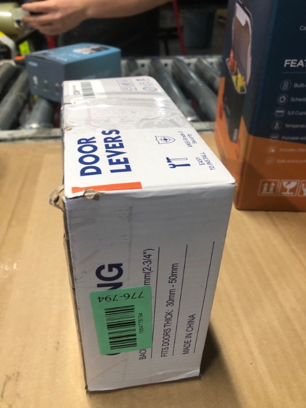 Photo 1 of (1 Pack) Keyed Alike Front Door Lever Lockset with Single Cylinder Deadbolt Combination Set, Wave Style Lever, Front Door/Exterior Door Knob with Lock and Deadbolt, Satin Nickel Finished