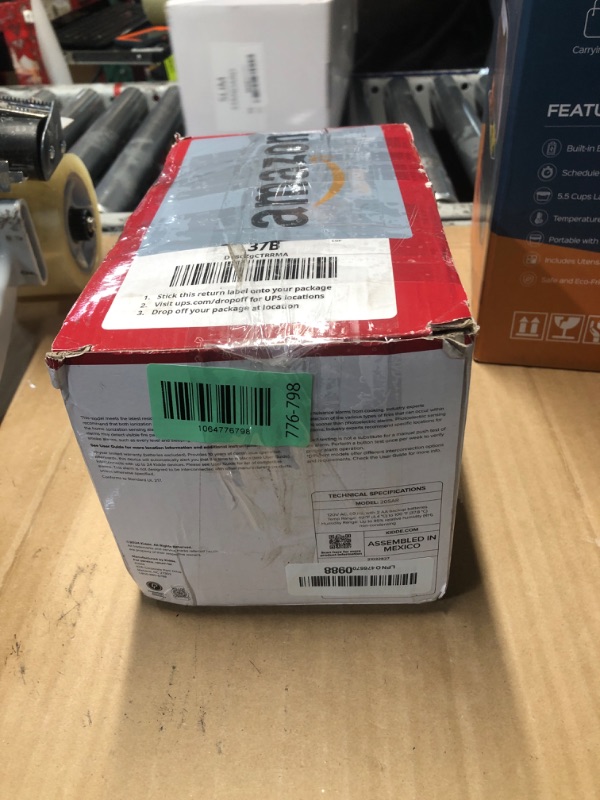 Photo 1 of **MISSING 1 SMOKE DETECTOR** Kidde Hardwired Smoke Detector, AA Battery Backup, Interconnectable, LED Warning Light Indicators, 4 Pack