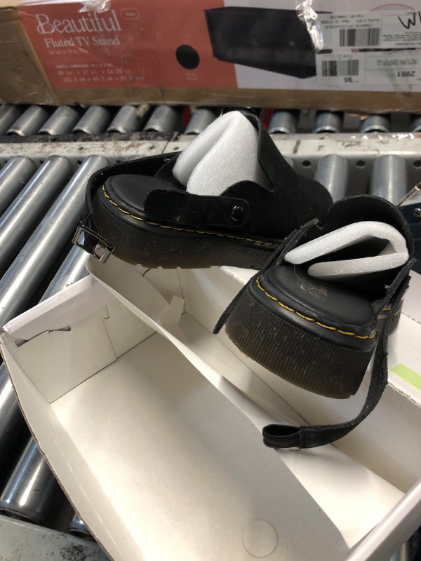 Photo 1 of ***DAMAGED - SEE NOTES/PICTURES*** Athlefit Women's Clogs Shoes with Back Strap Comfortable Latex Footbed Slip-on Slingback Mules for Work Walking Daily Wear, Black, Size 8, AD01254