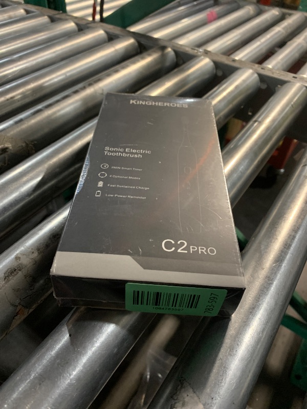 Photo 1 of ***FACTORY SEALED***kingheroes Electric Toothbrush Set, Comes with 8 Brush Heads & Travel Case,4 Modes with 2 Minutes Built in Smart Timer, One Charge for 60 Days, 42000 VPM Motor (Black)