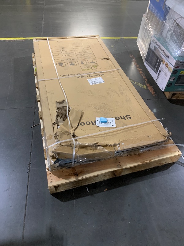 View 3 of ***BOX DAMAGE BUT NEW INSIDE*****TRUCK/TRAILER PICKUP ONLY***60" W x 72" h (10Mm) Frameless Double Sliding Shower Door, Frameless Shower Door, Tempered Glass Shower Doors, Easy-to-Clean Treated Clear Tempered Glass, Black Square Tube