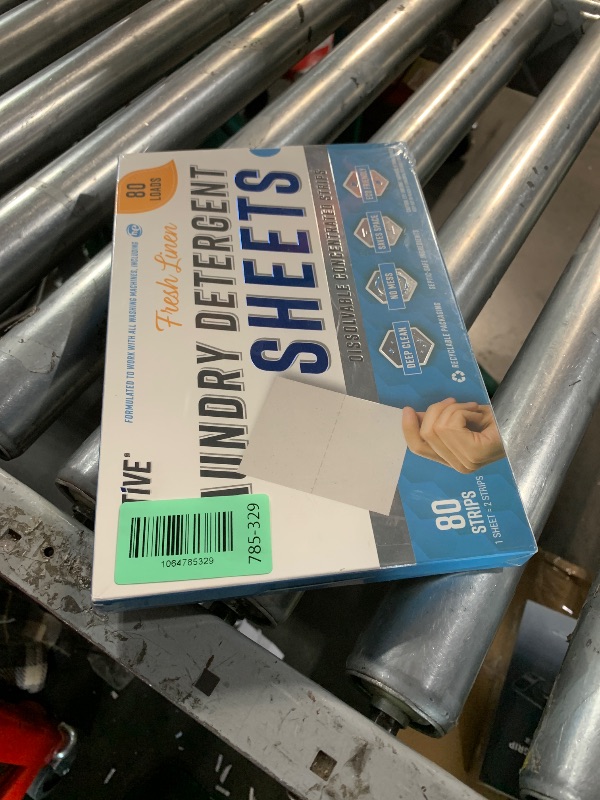 Photo 1 of ***FACTORY SEALED***Laundry Detergent Sheets Eco Washing Strips - 80 Loads, Liquidless Fresh Scented Clothes Washer Sheet, Zero Waste Travel Laundry Strip, Dissolvable Space Saving Sheets for HE - Linen Scent