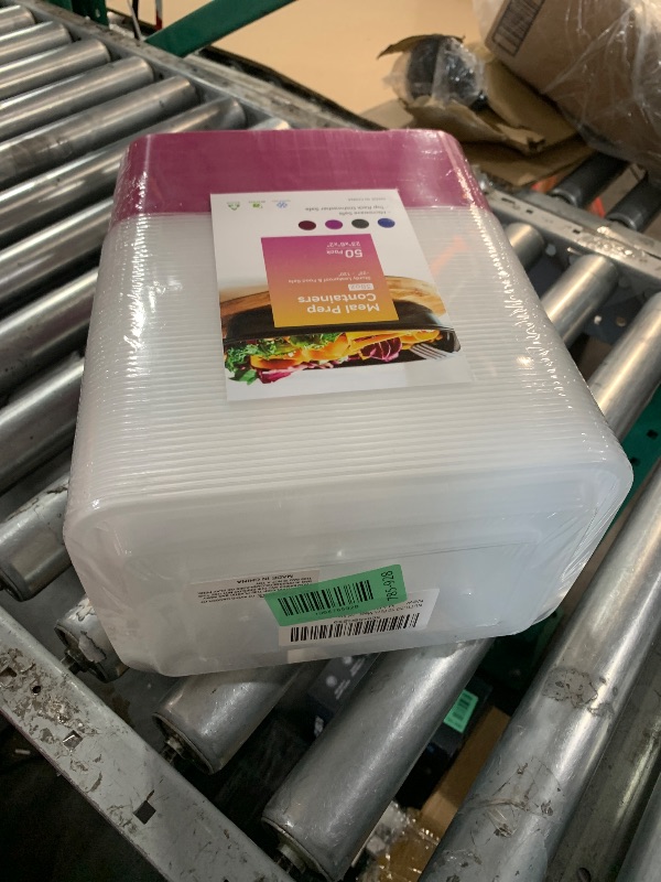 Photo 1 of ***FACTORY SEALED***NUTTUTO 50 Pack Meal Prep Containers with Lids 38oz - BPA-Free, Reusable, Leakproof Food Storage Containers - Microwave/Dishwasher/Freezer Safe, To Go Take Out Plastic Food Storage Pans(Red)
