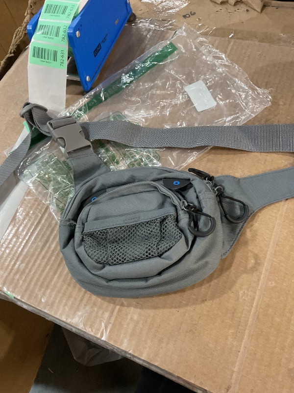 Photo 1 of ***STOCK IMAGE FOR REFERENCE***
 Fanny Pack,Small Fishing Tackle Bag Water-Resistant Military Waist Bags Portable Fishing Storage Waist Packs for Outdoor Fly Fishing Hiking Climbing with 2 PCS Mini Carabiners(Gray Camo)