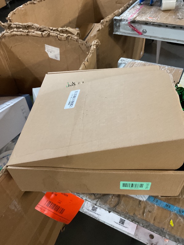 Photo 1 of [Timer & 8 Modes] 6 Ft Lighted Slim Christmas Tree Happy New Year 2025 with 100 Warm White & Multicolor Changing Lights Battery Powered Big 3D Star,Tinsel Pop Up Holiday Decoration