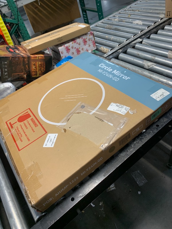 Photo 1 of *** STOCK PHOTO FOR REFERENCE ***Fabuday White Round Mirror for Wall 20 inch - Circle Mirror for Bathroom, Entryway, Living Room, Hallway, Bedroom Decor, Small Matte Frame Mirrors