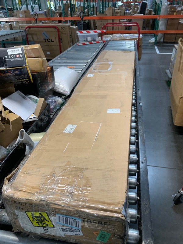 Photo 1 of ****Missing hardware and instructions ****
DWVO King Size Bed Frame with Bookcase Headboard and 4 Storage Drawers, RGB LED Bed Frame with Type-C & USB Charging Station Storage Headboard Beds, No Box Spring Needed, Noise Free, Grey