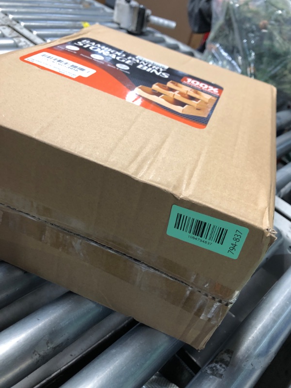 Photo 1 of [Upgraded] 3-tier Stackable Bamboo Pantry Storage Bins, Potato and Onion Storage Baskets with Handles, Removable Divider, Pantry Organizer Holder for Kitchen, Office, Cabinet, Fruit Storage