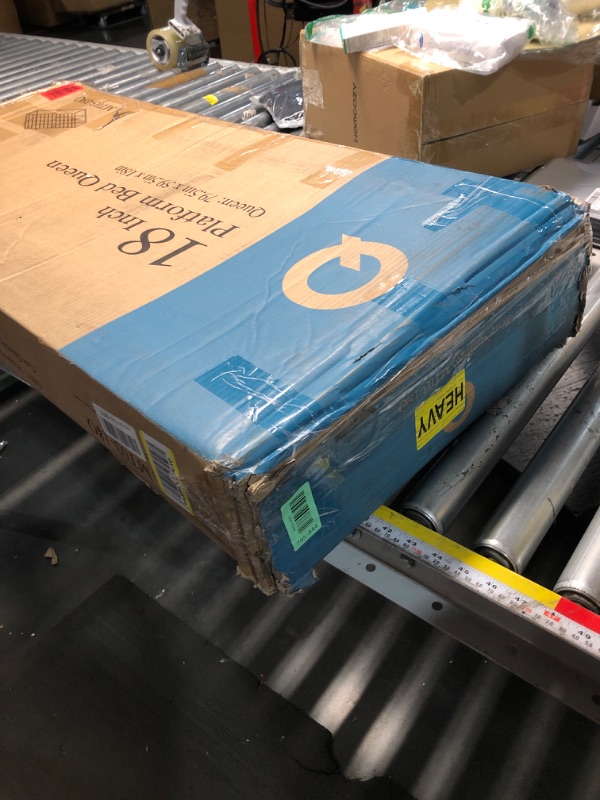 Photo 1 of ***FACTORY SEALED***Bilily 18 Inch Queen Bed Frame with Steel Slat Support,Heavy Duty Metal Platform Bed Frame Queen Size Mattress Foundation,No Box Spring Needed,Easy Assembly,Noise Free,Black