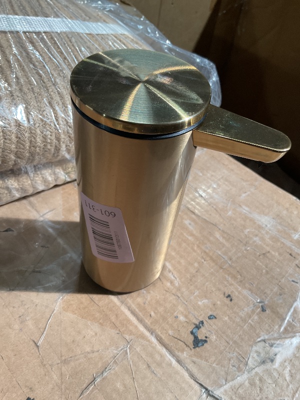 Photo 1 of *****Parts only******simplehuman 9 oz. Touch-Free Automatic Rechargeable Sensor Pump, Brass Stainless Steel, New