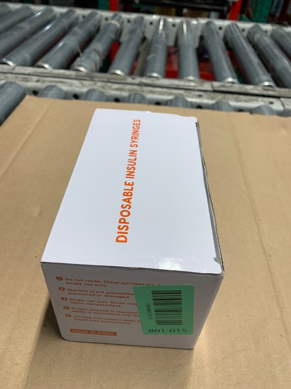 Photo 1 of 40 PACK U-100 Disposable Insulin Syringes with Needle – 1ml/cc, 30G 5/16" (8mm), Individually Wrapped for Precision, Hygiene, and Safe Use