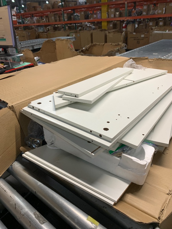 Photo 5 of HOOBRO Kitchen Island with Power Outlet, Kitchen Storage Island with Spice Rack and Drawer, Rolling Kitchen Cart on Wheels, for Home, Kitchen and Dining Room, White WT82UZD01G1