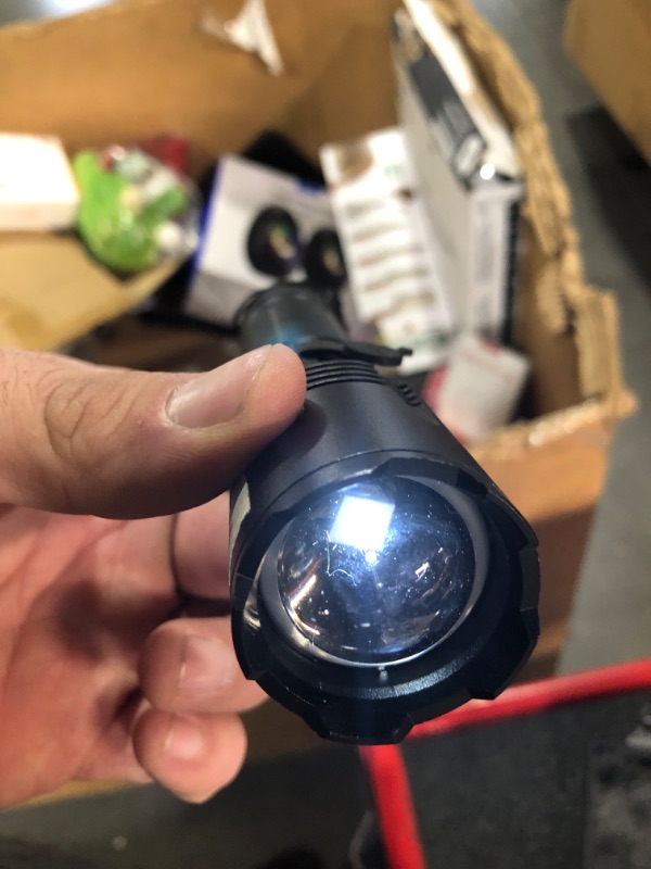 Photo 1 of ***One doesn’t turn off completely ***
Rechargeable Flashlights High Lumens, 99,000 Lumens Super Bright Led Flashlights with 5 Modes & Waterproof, Powerful Handheld Flashlight for Camping Home (2 Pack)