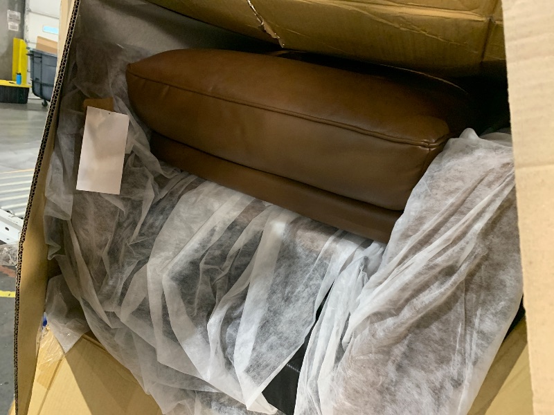 Photo 1 of  Toffee Brown Leather Manual Swivel Glider Recliner
