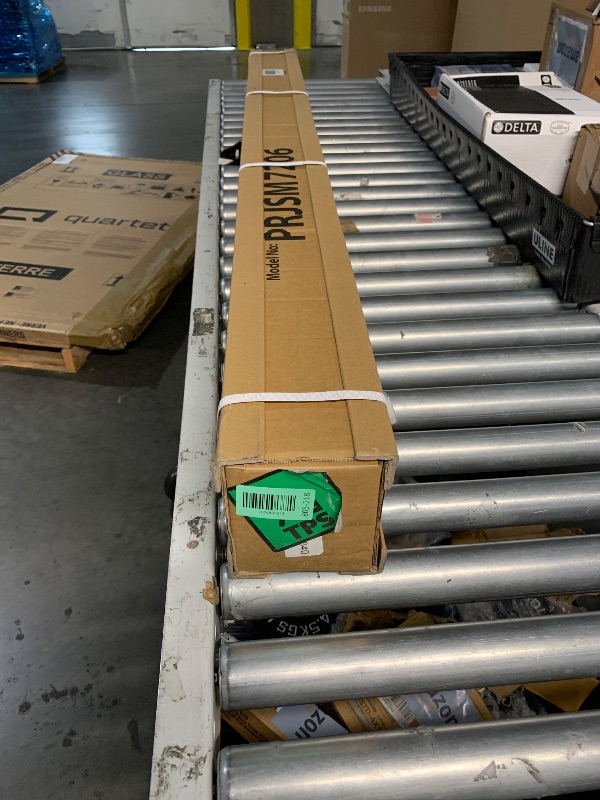 Photo 1 of ***FACTORY SEALED***
Pyle Manual Pull-Down Projector Screen - Universal 72-inch Roll-Down Retractable Manual Projection Screen w/ Auto-Locking, Adjustable Screen Height, Black Masking Border - 42.5" x 56.6" PRJSM7206