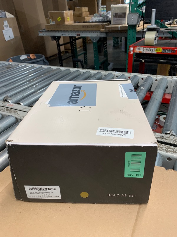 Photo 1 of ***STOCK PHOTO FOR REFERENCE ONLY ***Cork & Mill Marble Bathroom Accessories Set, Complete 3 Piece Set with Soap Dispenser, Toothbrush Holder & Canister with Lid for Qtips, White Marble Bath Countertop Vanity Decor Organizer