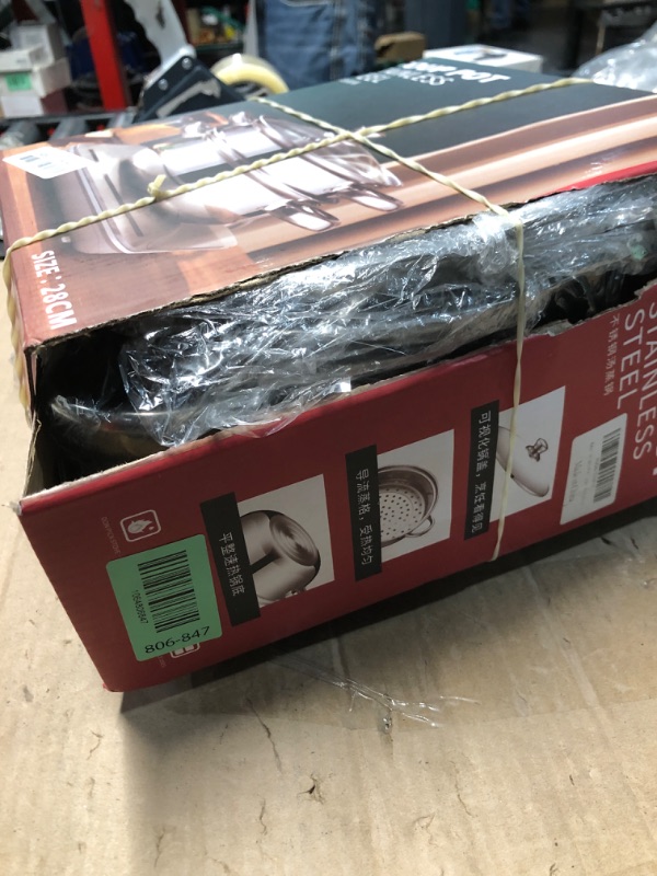 Photo 1 of ***(HEAVILY USED/ MINOR DAMAGE)***Steamer Pot for Cooking,Stainless Steel Steamer Pot,11 inch Steam Pots with Lid 2-tier for Cooking Veggies Fish Seafood Noodles, Pasta, Food