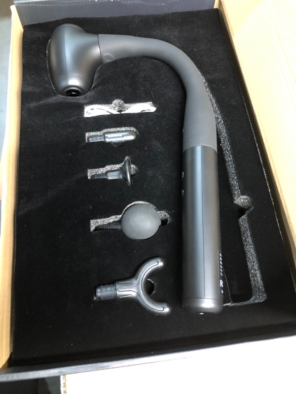 View 2 of **PRE USED TURNS UNABLE TO FULLY TEST**
HELPHIER Massage Gun with Extended Handle, Upgraded U-Shaped Back Massager, Reaches Hard-to-Access Muscles, 4 Massage Heads & 4 Speed Levels, Body Massager for Back, Neck, Shoulder, Leg, Black