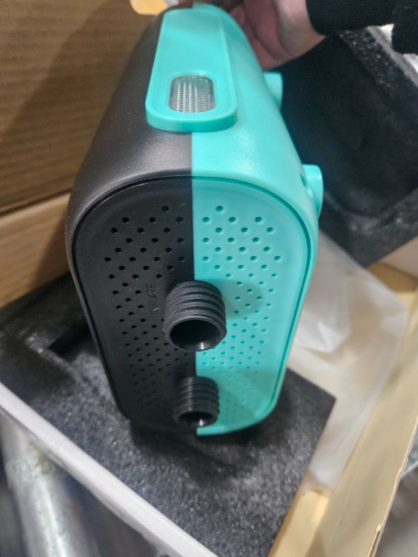 Photo 1 of ***(MISSING ACCESSORIES/ NOT A COMPLETE SET)***HOTO Air Pump Master, Portable Cordless Tire Inflator, Electric Air Pump with 9 Pump Modes, 12V DC Car Connector for Car, Bikes, Inflatable Pool Float, Air Mattress, Kayak, Tent, Paddle Board, Sup