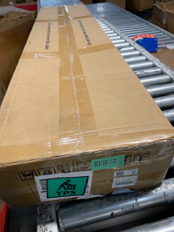 Photo 1 of Veken 55 Inch Large Electric Standing Desk,Sit to Stand Up, Heights Adjustable, Work Home Office Computer Table for Study, Walking Pad, Writing, and Games, Wooden Desktop Desks, White