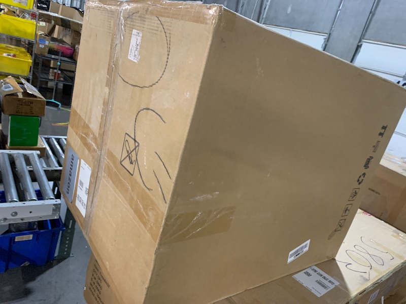 Photo 1 of **FOR PARTS ONLY**
**TWO BOX SET**KISLOT Upholstered Dining Chairs with Casters No Assembly Modern Barrel Armchair with Rollers for Diningroom Bedroom Livingroom Reading Room,Set of 2,White