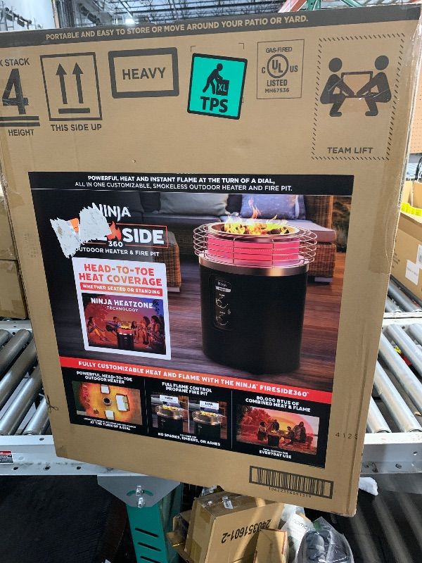 Photo 1 of ***FACTORY SEALED***
Ninja Fireside360™ Outdoor Heater & Fire Pit with 3 Modes – Flame, Heat, Flame & Heat, Portable for Patio, Deck, Camping, Beach, Easy Control Flames and Heat, Push to Start Ignition, Black, OF101BK