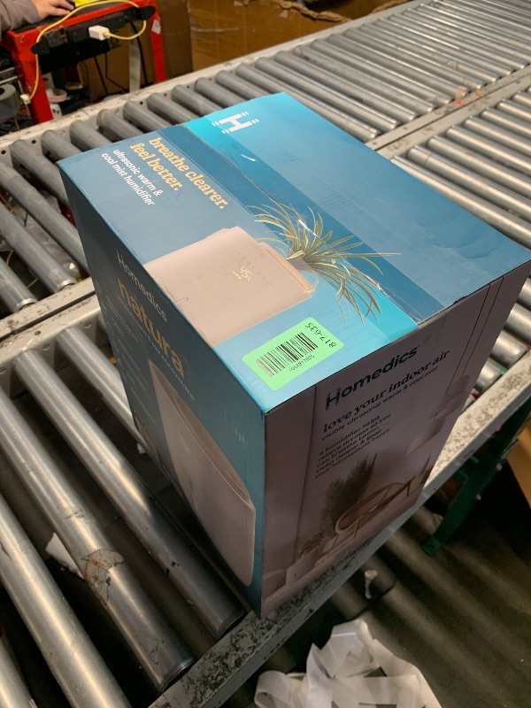 Photo 1 of ***FACTORY SEALED***
Homedics Natura Ultrasonic Warm & Cool Mist Humidifier, 1.3-Gal for Large Rooms, 60-Hr Runtime, Plant Holder, Programmable Humidity, Auto Shutoff, Nightlight Small Plant Compatible(Plant Not Included)