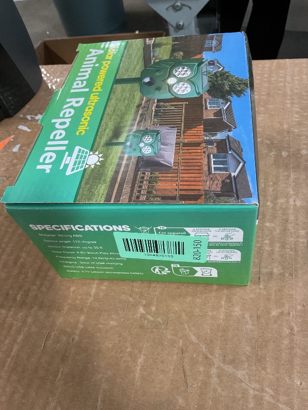 Photo 1 of [2025 Upgrade] Solar Animal Repellent Outdoor for Deer Squirrel Mole Rabbit Cat Skunk Bird Raccoon Dog, Waterproof Ultrasonic Pest Repeller with Motion Detector and LED for Yard Lawns Garden 1 Pack
