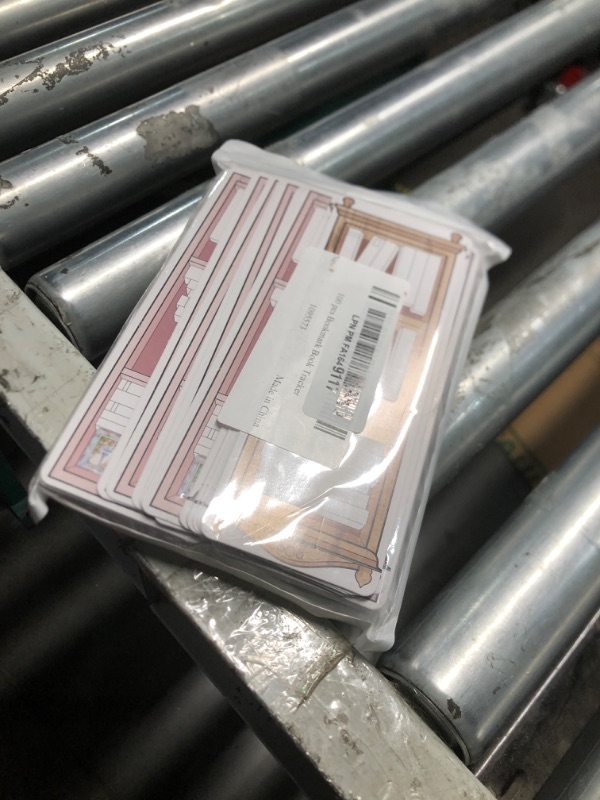 Photo 1 of 100 Pieces Reading List Bookmarks Book Tracker Bookmarks Bookshelf Design Library Card Bookmark Reading Log Bookmark Double-Sided Reading Page Markers for Book Lovers Women Students School Supplies