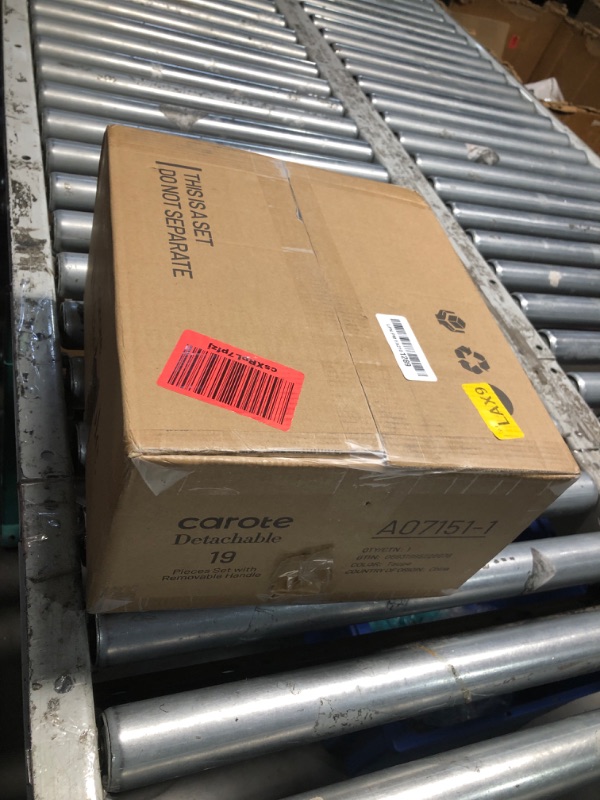 Photo 1 of CAROTE 19pcs Pots and Pans Set Non Stick, Nonstick Cookware Set Detachable Handle, Induction Kitchen Cooking Sets with Removable Handle, RV Kitchen, Oven Safe, Taupe