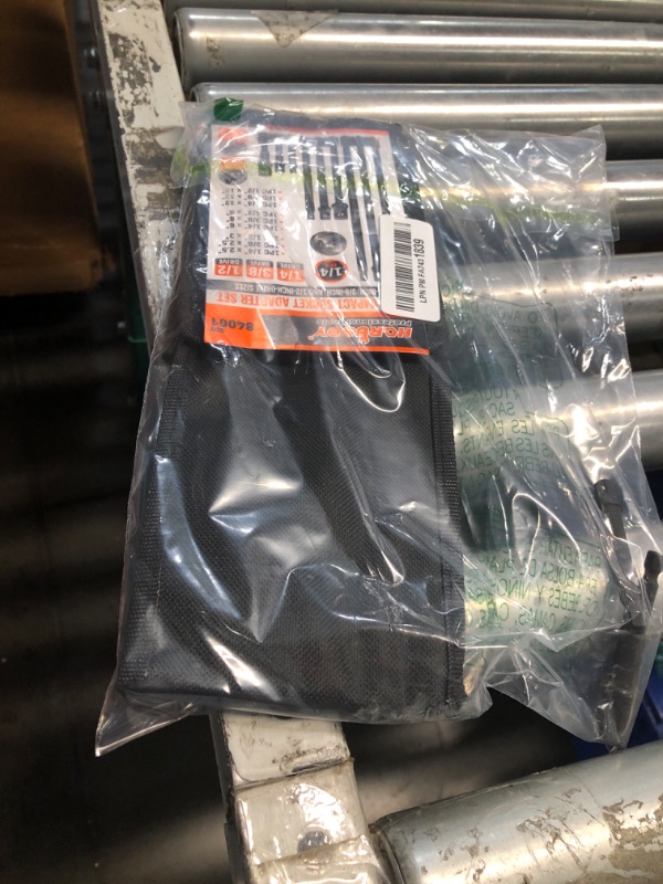 Photo 1 of HORUSDY 9-Piece Impact Socket Adapter Extension Set with Storage Pouch, 1/4" 3/8" 1/2" Drive, 3" 6" 12" Hex Shank Impact Grade Socket Adapters for Power Drill & Impact Driver