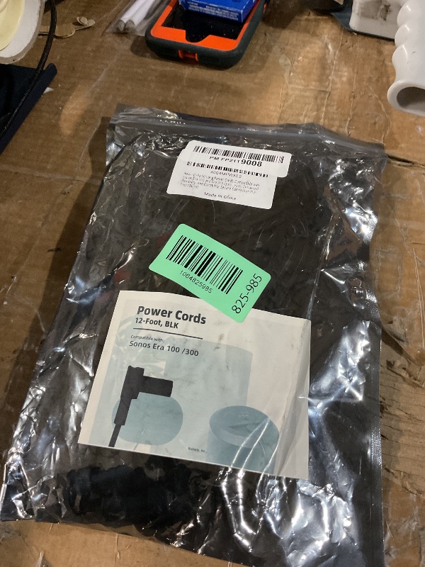 Photo 1 of (2-Pack) Long Power Cords Compatible with Sonos Era 100 and Era 300 Speakers, Extended Reach, Enhanced Flexibility, and Durability, Secure Connection (12-Foot)(Black)